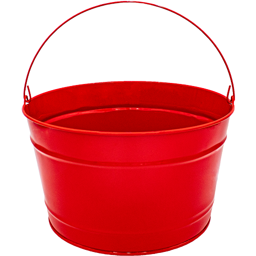 16 Qt Powder Coat Bucket - Candy Apple Red 003