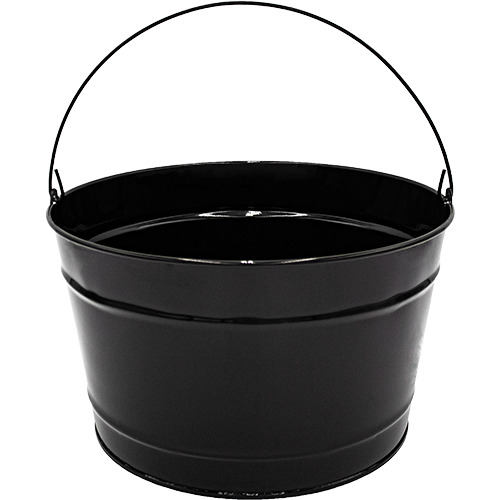 16 Qt Powder Coat Bucket - Glossy Black 006