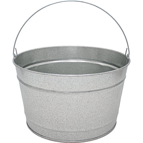 16 Qt Powder Coat Bucket - Plain Galvanized 315