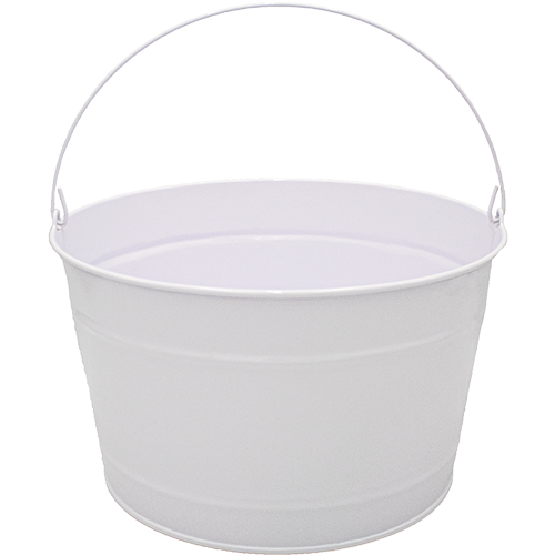 16 Qt Powder Coat Bucket - Glossy White 005