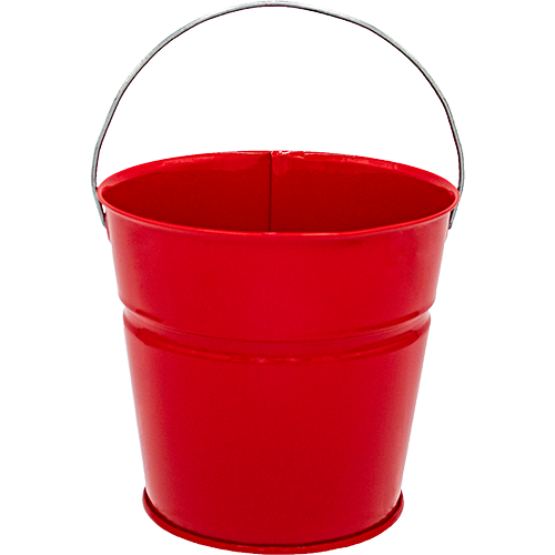 2 Qt Powder Coated Bucket-Candy Apple Red - 003