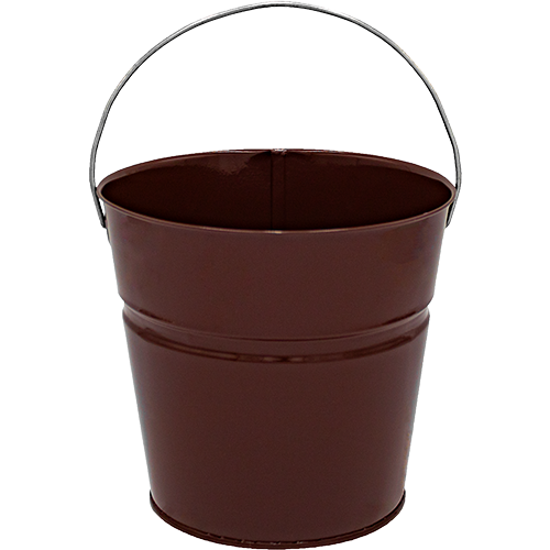 2 Qt Powder Coated Bucket-Chocolate Brown - 318 - WHILE SUPPLY LASTS!