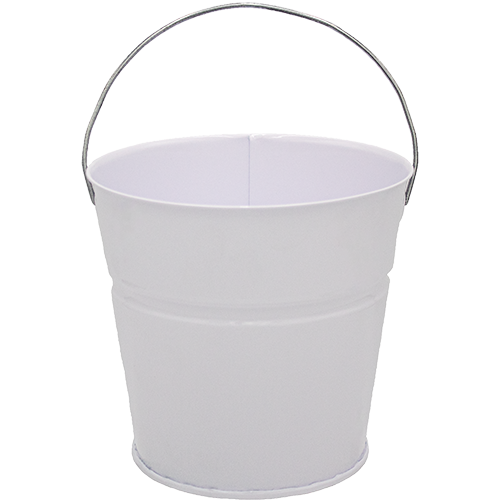 2 Qt Powder Coated Bucket-Glossy White - 005