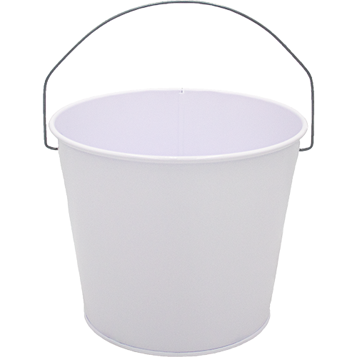 5 Qt Powder Coated Bucket - Glossy White 005