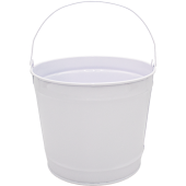 10 Qt Powder Coated Bucket - Glossy White 005