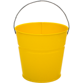 2 Qt Powder Coated Bucket-Sunshine Yellow -  312