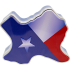 Texas Shaped Can - Flag