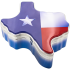 Texas Shaped Can - Flag